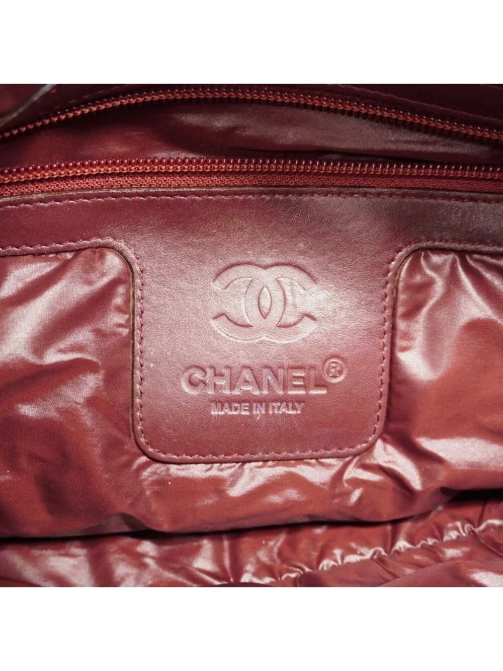 Chanel Tote Coco Cocoon Nylon Black Silver